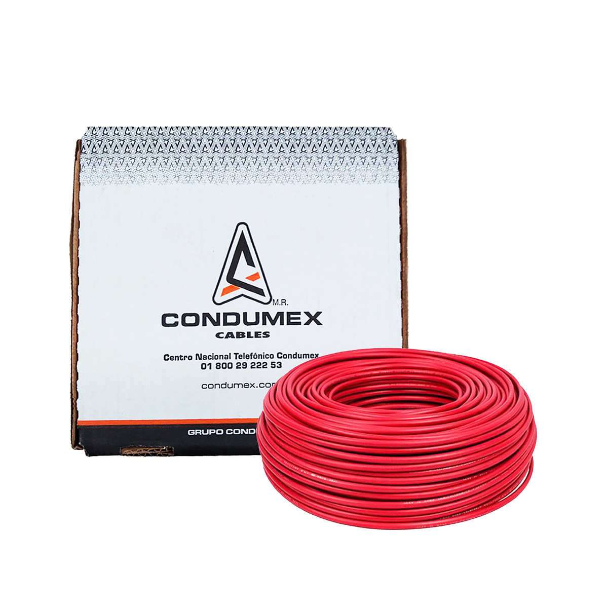 CONDUMEX Caja 100 Mts Cable Rojo Thw Cal 14 Awg Vinanel Xxi