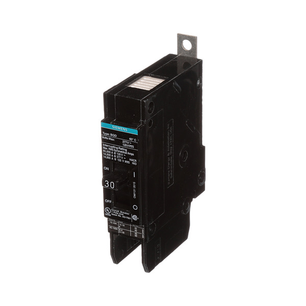 SIEMENS .PASTILLA INTERRUPTOR BQD 1X30A 65KA/240, 14KA/480, 10KA/600V