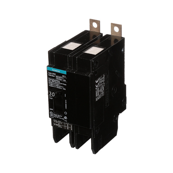 SIEMENS .PASTILLA INTERRUPTOR BQD 2X30A 65KA/240, 14KA/480, 10KA/600V