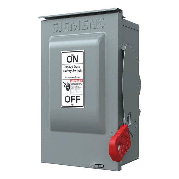SIEMENS .INTERRUPTOR DE SEGURIDAD 3 X 30A 600V NEMA 3R S/PORTA FUSIBLE