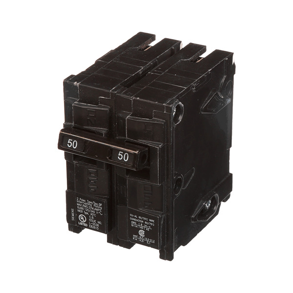 SIEMENS .PASTILLA INTERRUPTOR QP 2X50A 10KA 120/240V